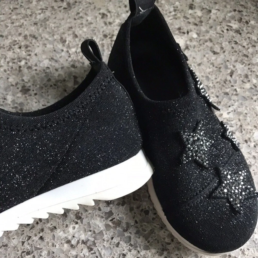 Giuseppe Zanotti Girls Natalie Stars Crystal Slip On Sneakers EU 26 US 9.5
